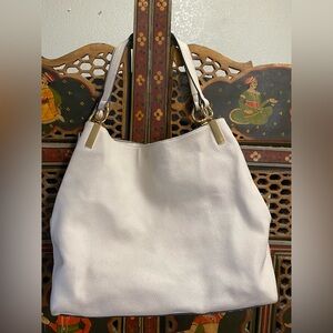 Cream Leather Shoulder Tote Bag Vince Camuto